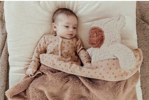 Snoozebaby wiegdeken roze Babydeken Effen | Babydeken van - Foto 2