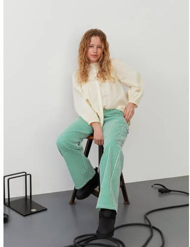 Sofie Schnoor blouse met open detail offwhite Ecru Meisjes Katoen Opstaande kraag 140 - Foto 2