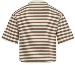 Sofie Schnoor gestreept T-shirt bruin Meisjes Katoen Ronde hals Streep 152