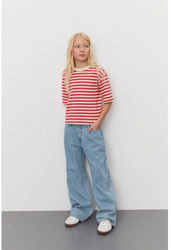 Sofie Schnoor gestreept T-shirt rood wit Meisjes Katoen Ronde hals Streep 164 - Foto 2