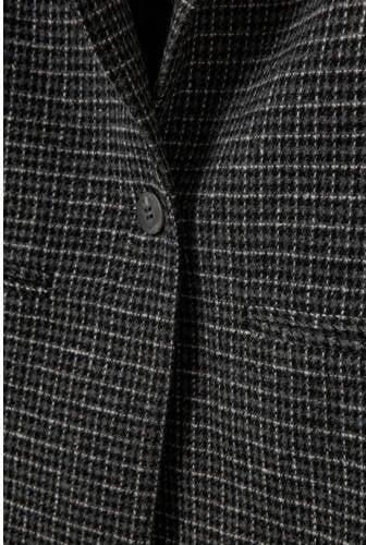 Sofie Schnoor girls regular fit pied-de-poule blazer grijs Meisjes Katoen Reverskraag - Foto 3