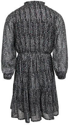 Sofie Schnoor jurk met all over print zwart groen wit Meisjes Polyester Opstaande kraag 128