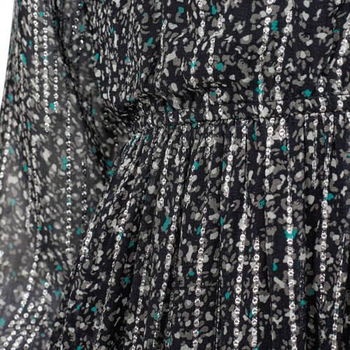 Sofie Schnoor jurk met all over print zwart groen wit Meisjes Polyester Opstaande kraag 128 - Foto 2