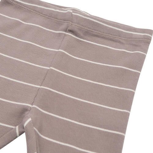 Sofie Schnoor Petit by baby gestreepte slim fit broek taupe wit Bruin Stretchkatoen 56 - Foto 2