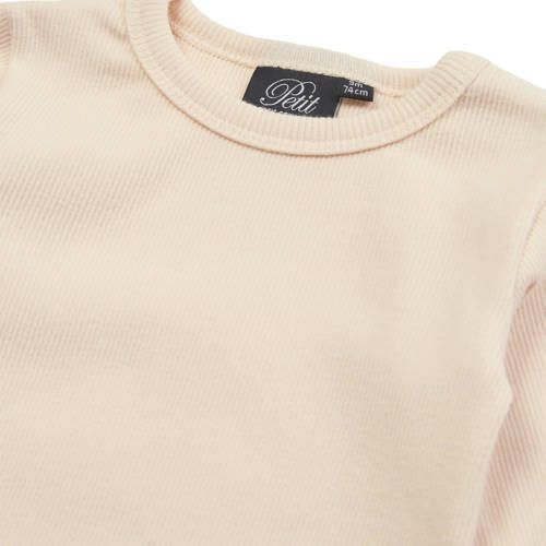 Sofie Schnoor Petit by romper offwhite Ecru Stretchkatoen Ronde hals 62 - Foto 2