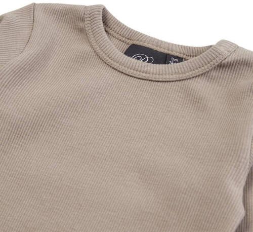 Sofie Schnoor Petit by romper taupe Bruin Stretchkatoen Ronde hals 56