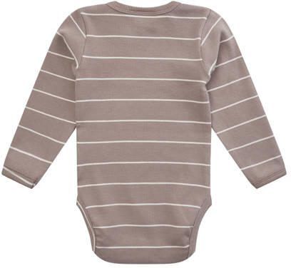 Sofie Schnoor Petit by romper taupe wit Bruin Stretchkatoen Ronde hals 74 - Foto 2