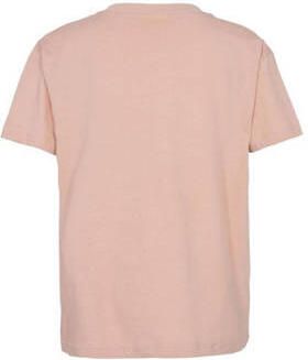 Sofie Schnoor T-shirt lichtroze Meisjes Katoen Ronde hals Effen 140
