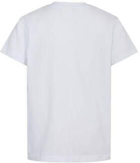 Sofie Schnoor T-shirt wit Meisjes Katoen Ronde hals Effen 128