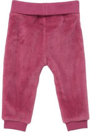 S.Oliver baby fleece skinny broek met textuur warm roze 50