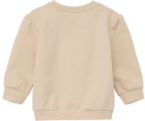 S.Oliver baby sweater met printopdruk beige roze Printopdruk 50
