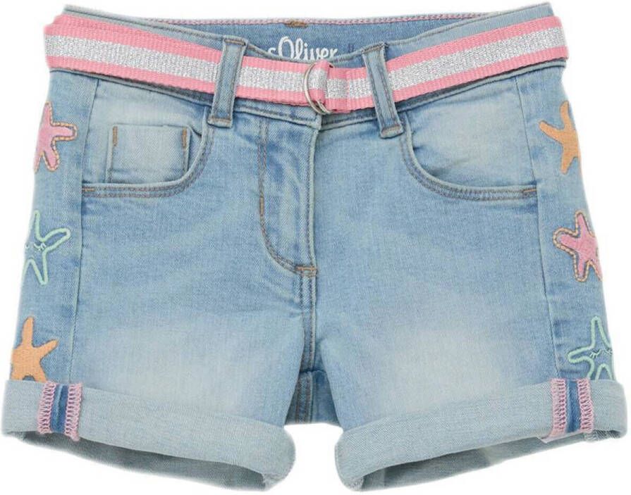 S.Oliver RED LABEL Korte slim fit jeans met riem