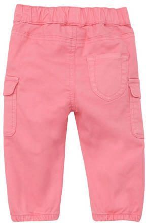 S.Oliver baby cargobroek roze Meisjes Stretchkatoen Effen 50 56
