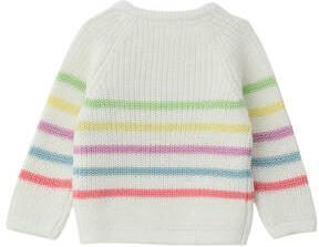 S.Oliver baby gestreepte trui ecru groen blauw Multi Meisjes Katoen Ronde hals 50 56