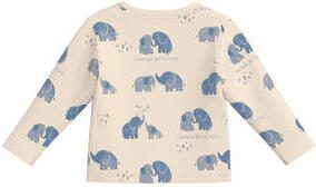 S.Oliver baby longsleeve met all over print ecru blauw Jongens Katoen Ronde hals 50 56