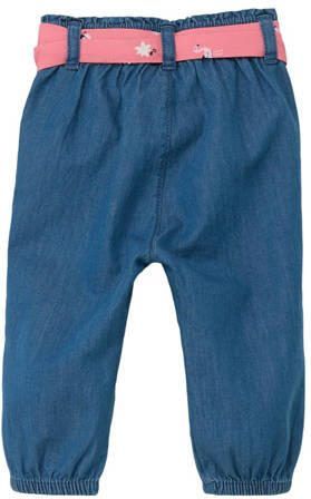 S.Oliver baby relaxed jeans blauw roze (set van 2) Meisjes Katoen Effen 50 56