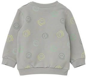 S.Oliver baby sweater met all over print grijs All over print 50 56