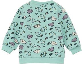 S.Oliver baby sweater met dierenprint turquoise Blauw Dierenprint 50 56