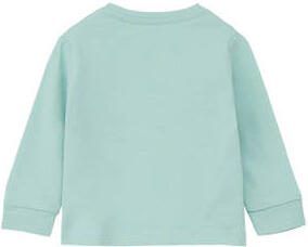 S.Oliver baby sweater met printopdruk turquoise Blauw Printopdruk 86