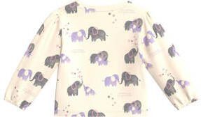 S.Oliver baby T-shirt met all over print ecru multicolor Meisjes Stretchkatoen Ronde hals 50 56