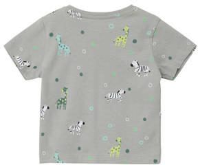 S.Oliver baby T-shirt met all over print lichtgrijs Jongens Katoen Ronde hals 50 56