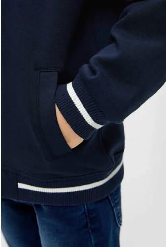 S.Oliver baseball jacket donkerblauw wit Jas Jongens Katoen Opstaande kraag 104 110