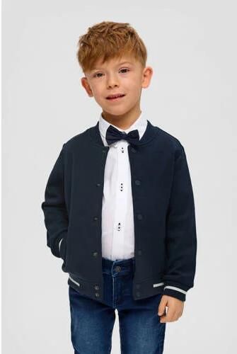 S.Oliver baseball jacket donkerblauw wit Jas Jongens Katoen Opstaande kraag 104 110 - Foto 2