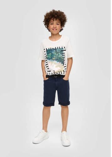 S.Oliver bermuda donkerblauw Korte broek Jongens Katoen Effen 146