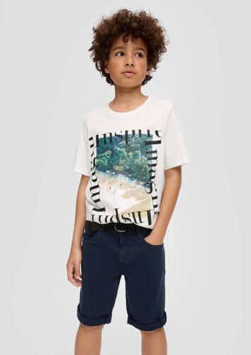 S.Oliver bermuda donkerblauw Korte broek Jongens Katoen Effen 146 - Foto 2