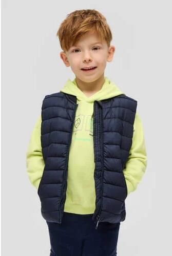 S.Oliver bodywarmer donkerblauw Meisjes Polyester Opstaande kraag Effen 104 - Foto 2