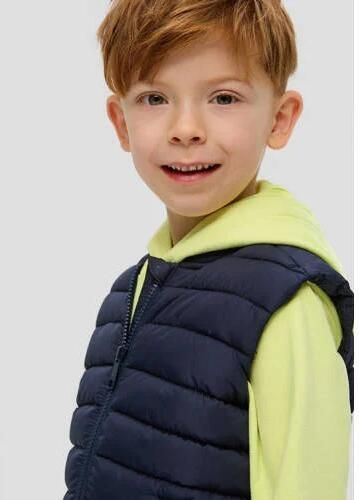 S.Oliver bodywarmer donkerblauw Meisjes Polyester Opstaande kraag Effen 104