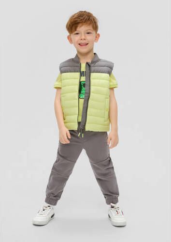 S.Oliver bodywarmer geel grijs Jongens Polyester Opstaande kraag Effen 104 - Foto 2