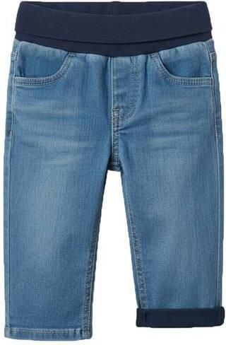 S.Oliver denim babybroek medium blue denim Blauw Effen