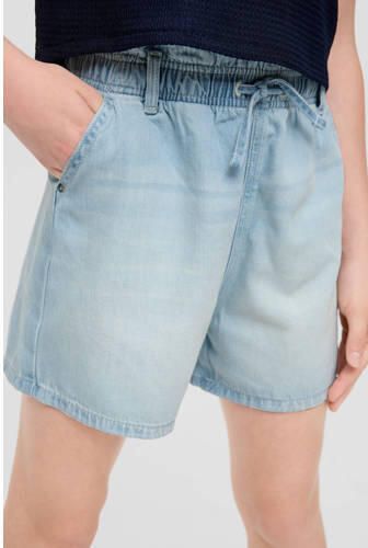 S.Oliver denim short light blue denim Korte broek Blauw Meisjes Katoen XL