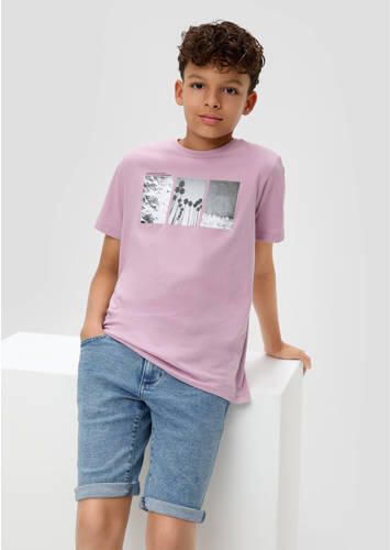 S.Oliver denim short light denim Korte broek Blauw Jongens Stretchdenim 146