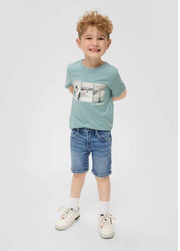 S.Oliver denim short medium blue denim Korte broek Blauw Effen 110 - Foto 2