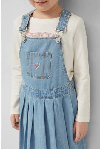 S.Oliver denim spijkerjurk light blue denim Blauw Effen - Foto 3