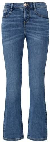 S.Oliver flared jeans blauw Meisjes Stretchdenim Effen