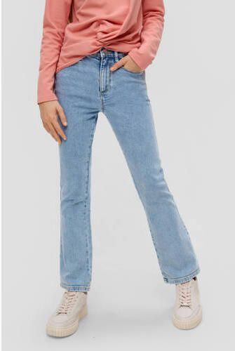 S.Oliver flared jeans light denim Blauw Meisjes Stretchdenim Effen 152 - Foto 2