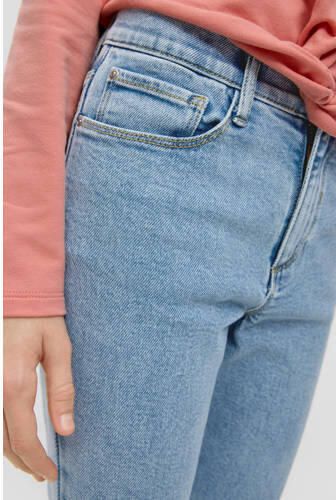 S.Oliver flared jeans light denim Blauw Meisjes Stretchdenim Effen 152