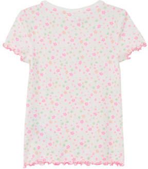 S.Oliver gebloemd T-shirt wit roze Multi Meisjes Stretchkatoen Ronde hals 104 110 - Foto 3