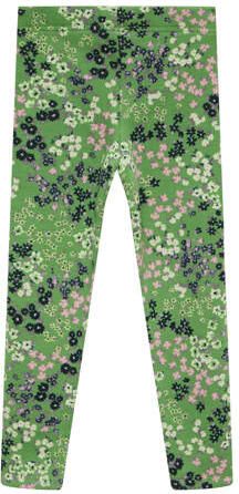 S.Oliver gebloemde broek groen roze beige Meisjes Polyester-katoen Bloemen 104