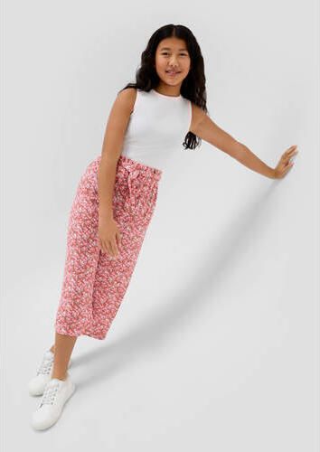 S.Oliver gebloemde broek rood Meisjes Viscose Bloemen 140