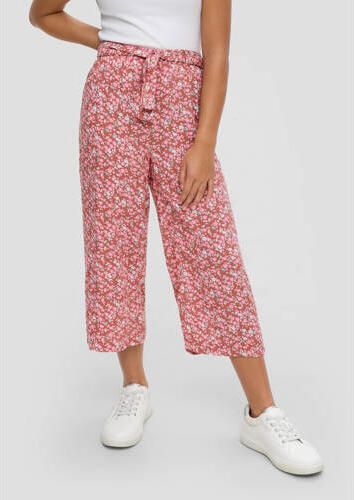 S.Oliver gebloemde broek rood Meisjes Viscose Bloemen 140 - Foto 2