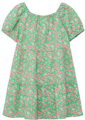 S.Oliver gebloemde jurk groen roze Meisjes Polyester Boothals Bloemen 128 - Foto 2