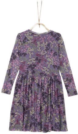 S.Oliver gebloemde jurk paars Meisjes Polyester Ronde hals Bloemen 104