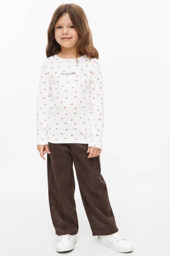 S.Oliver gebloemde longsleeve met borduursels ecru Meisjes Katoen Ronde hals - Foto 3