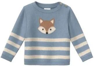 S.Oliver gebreide gestreepte trui lichtblauw beige Jongens Polyester Ronde hals