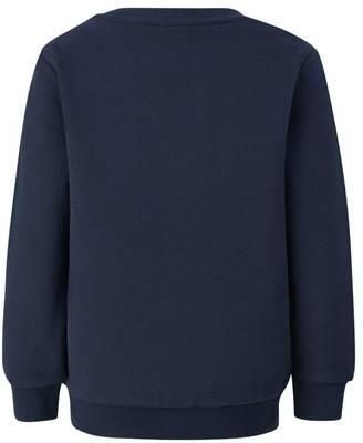S.Oliver gebreide trui met print donkerblauw Jongens Katoen Ronde hals