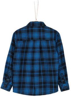 S.Oliver geruit overhemd blauw zwart Jongens Katoen Klassieke kraag Ruit 128 134 - Foto 2